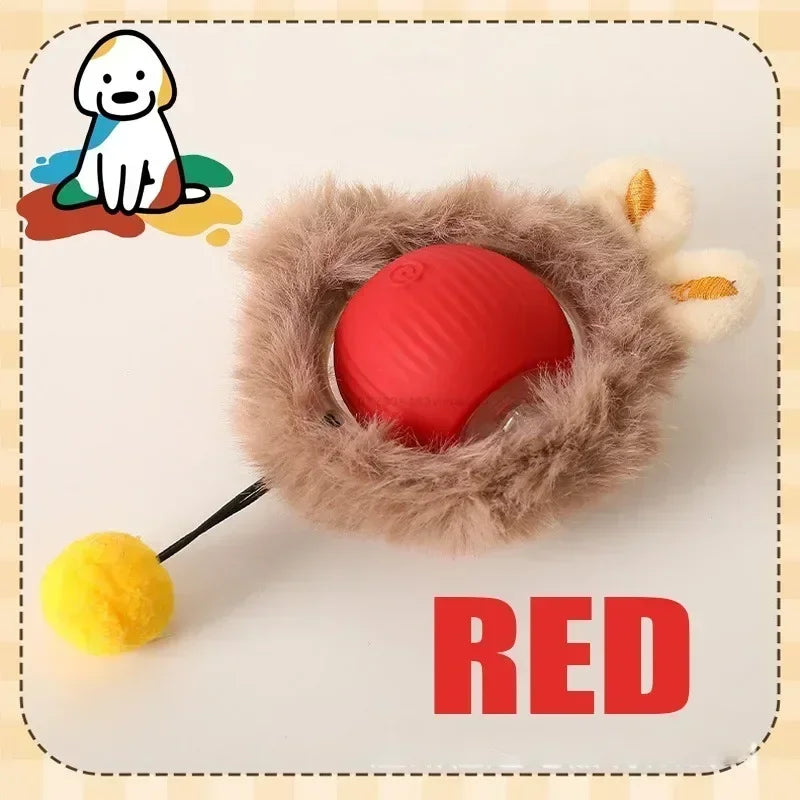 Electric Rolling Toy with Tail for Cats